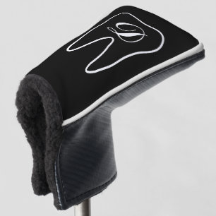 Monogrammed golf putter club cover for dentist