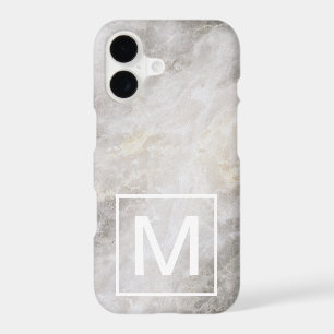 Monogrammed Grey Marble Texture