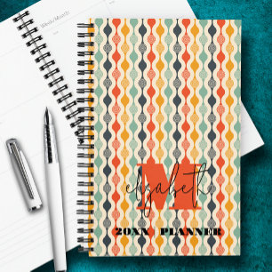 Monogrammed Groovy Mod Pattern Planner