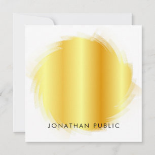 Monogrammed Hand Script Elegant Faux Gold Template