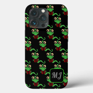 Monogrammed Happy Bookworm Black iPhone 13 Pro Case