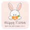 Monogrammed Happy Easter Bunny Seals Pink