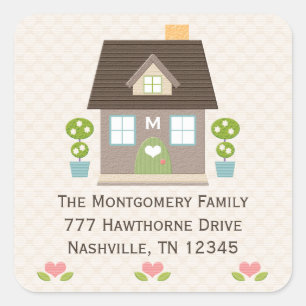 Monogrammed Home Address Stickers