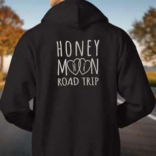 Monogrammed Honeymoon Road Trip Newlywed  Mens  Hoodie