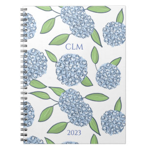 Monogrammed Hydrangea Take Note Notebook