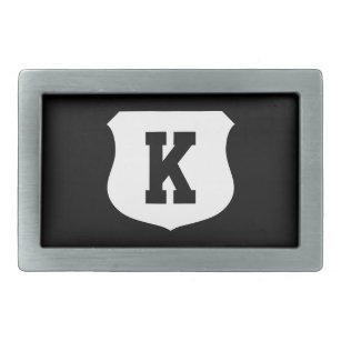 Monogrammed initial belt buckle for him or her
