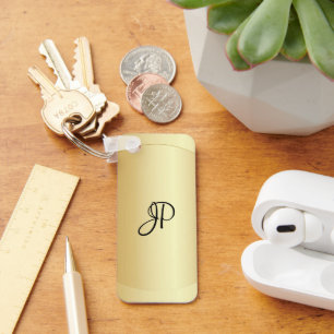 Monogrammed Initial Name Faux Gold Trendy Key Ring