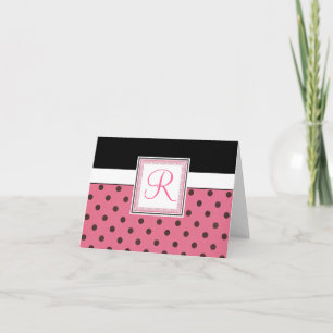 Monogrammed initial notecard