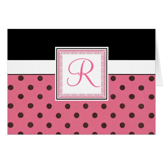 Monogrammed initial notecard