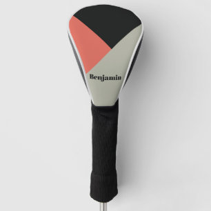 Monogrammed Initials Colourful Trendy Golf Head Cover