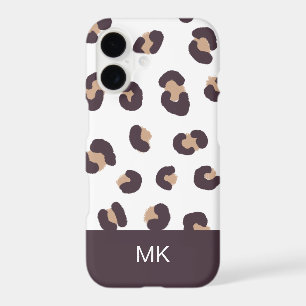 Monogrammed Initials Leopard Print