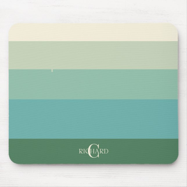 Monogrammed Initials on 5 layers Colour Blocks Mouse Pad (Front)