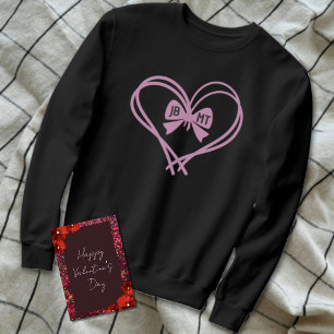 Monogrammed Initials Valentines Heart Sweatshirt