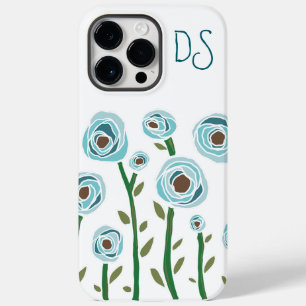 Monogrammed iPhone 14 Pro Max case floral