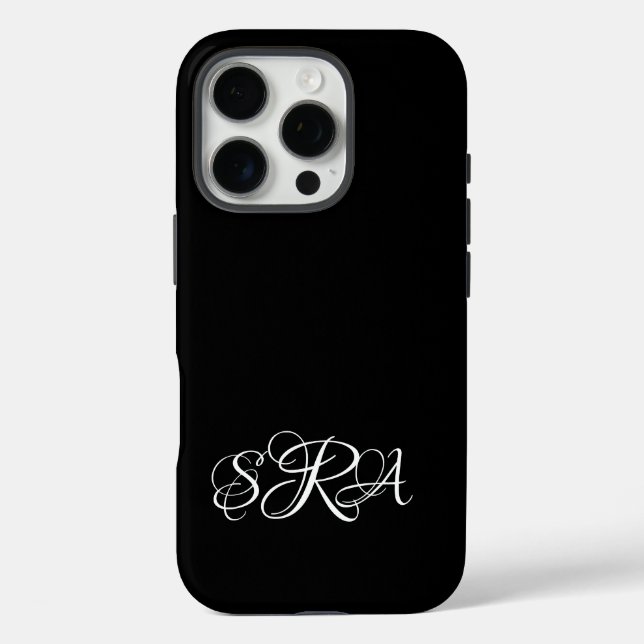 Monogrammed iPhone 16 Pro Case (Back)