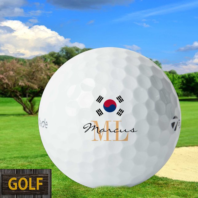 Monogrammed Korean Flag & South Korea Golf Balls (Creator Uploaded)