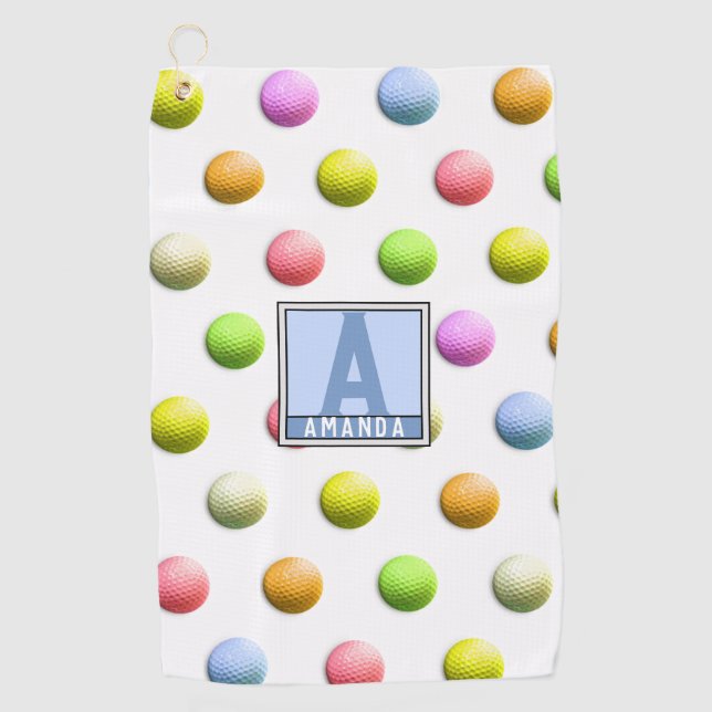 Monogrammed Ladies Golf Gifts Golf Towel (Front)