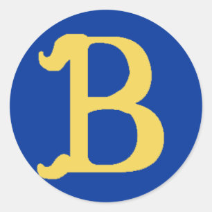 Monogrammed Large Stickers with the Letter B