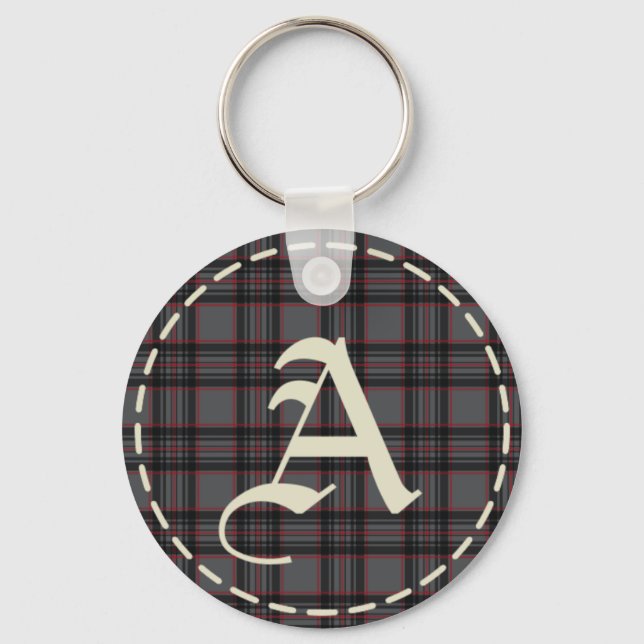 Monogrammed Letter A Keychain (Front)