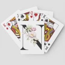 Monogrammed Letter N | Poker Cards