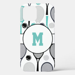 Monogrammed Letter Player Name Personalised Tennis iPhone 12 Case