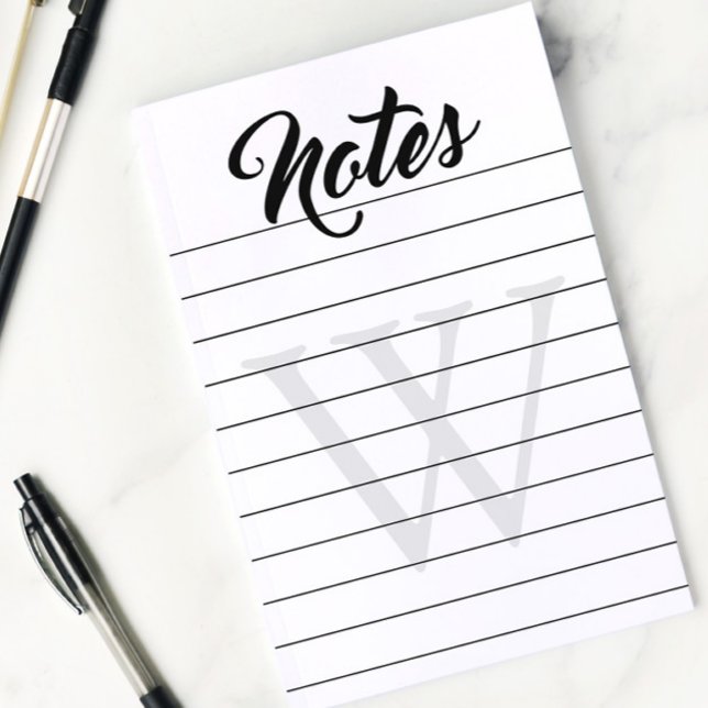 Monogrammed Lined Notes (Creator Uploaded)