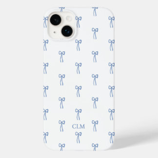 Monogrammed Little Bow Blue Case-Mate iPhone 14 Plus Case