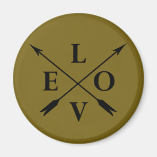 Monogrammed love art magnet