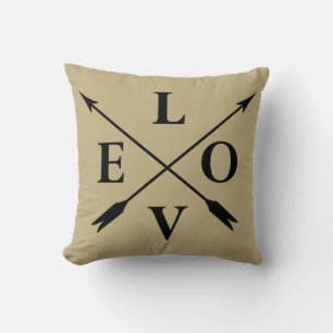 Monogrammed love throw cushion