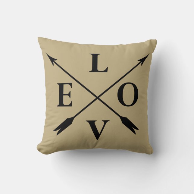 Monogrammed love throw cushion (Front)
