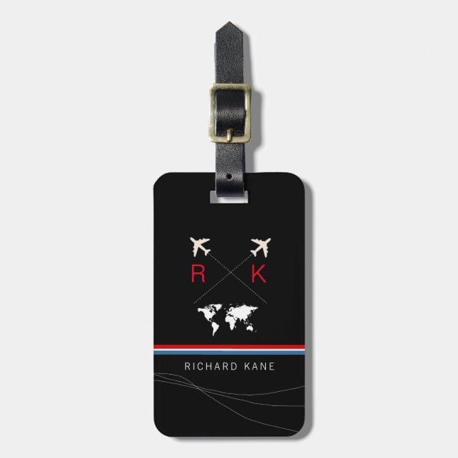 Monogrammed Luggage Tag (Front Vertical)