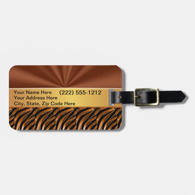 Monogrammed Luggage Tags for Women (Front Horizontal)
