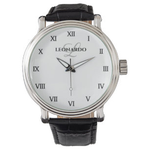 Monogrammed luxury watch gift for men's Birthday