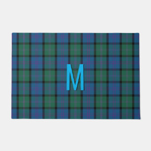 Monogrammed MacThomas Tartan Plaid Door Mat