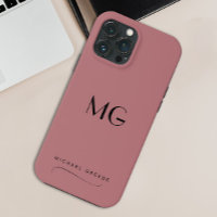 Monogrammed Mauve Minimalist With Name