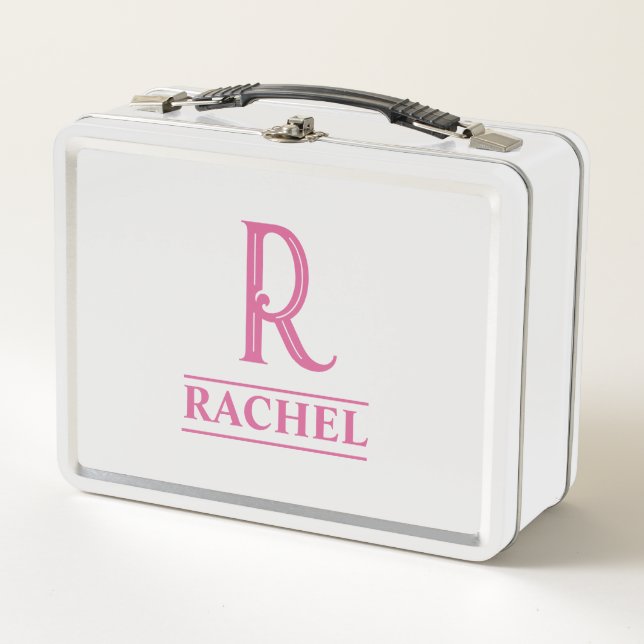 Monogrammed  metal lunch box (Front)