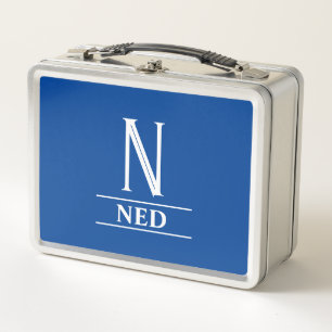 Monogrammed metal lunch box