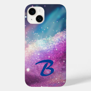 Monogrammed Milky Way Holographic Glitter Case-Mate iPhone 14 Case