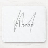 Monogrammed Minimalist Plain Modern Name