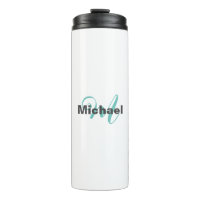 Monogrammed Minimalist Plain Modern