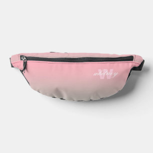 Monogrammed Modern Chic Pastel Ombre Bum Bags