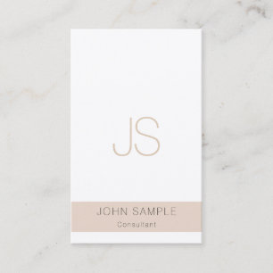 Monogrammed Modern Elegant Colours Template Business Card