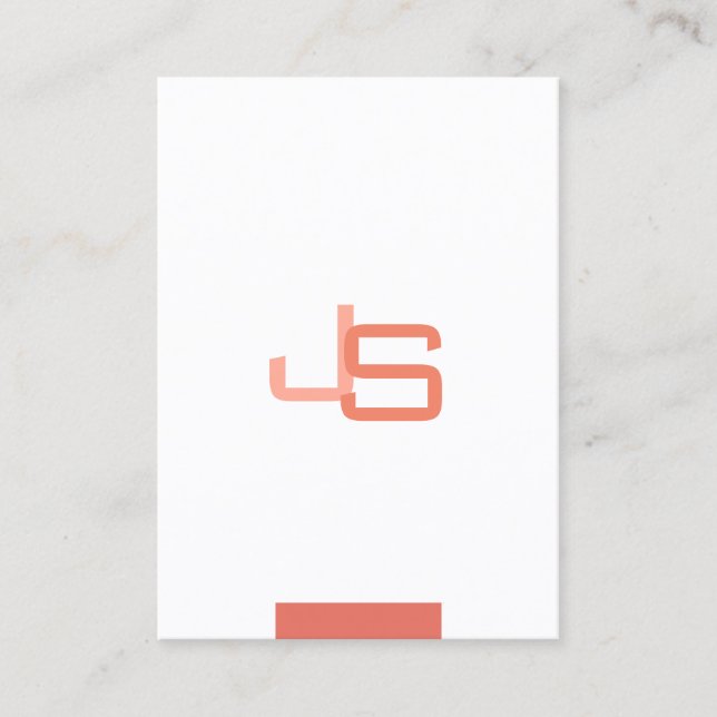 Monogrammed Modern Elegant Trendy Template Business Card (Front)