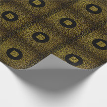 Monogrammed modern golden dots black