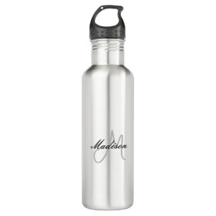 Monogrammed Modern Handwriting Name Initial 710 Ml Water Bottle
