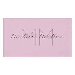 Monogrammed Modern Handwriting Name Initials Tag