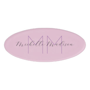 Monogrammed Modern Handwriting Name Initials Tag
