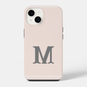 Monogrammed Modern Plain Initial iPhone 14 Case