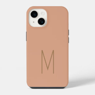 Monogrammed Modern Plain Initial iPhone 14 Case