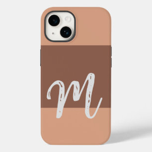Monogrammed Modern Plain Initial Pastel Case-Mate iPhone 14 Case